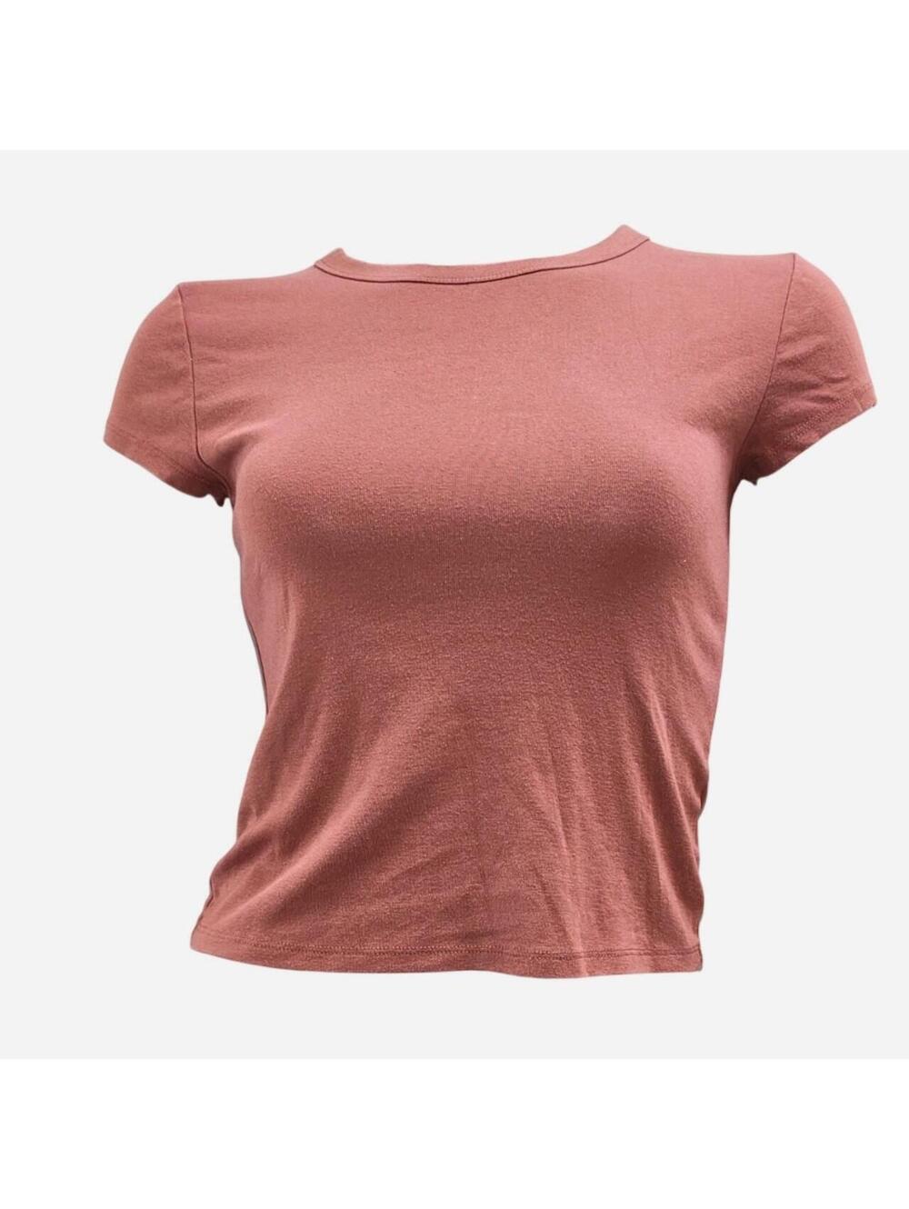 Wild Fable Fitted Short Sleeve T-Shirt Womens Medium Terracotta Crewneck Tee